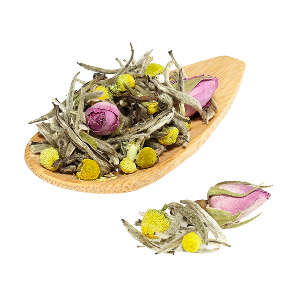 Chamomile Rose Silver Needle White Tea in Tube